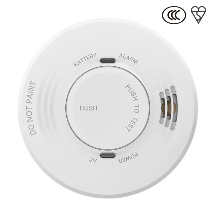 AC220V Main Power Supply And DC9V Backup Battery With Interconnection Photoelectric Smoke Alarm